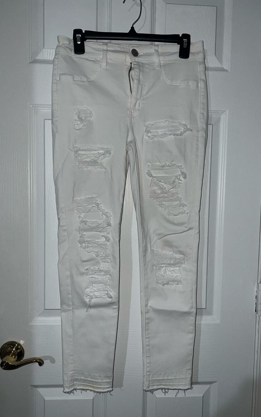 AEO American Eagle Outfitters Super Next Level Stretch White Jeggings Size 10
